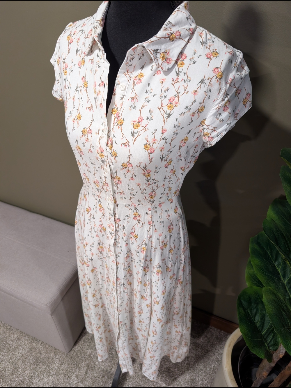 moodie Garden Party Dress with Pink & Yellow Floral Print
